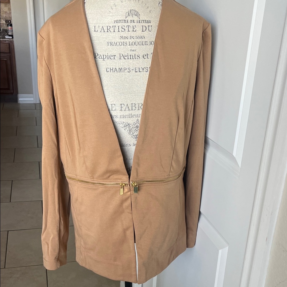 Nwt Grace Elements Tan, Single Breasted, Blazer, … - image 1